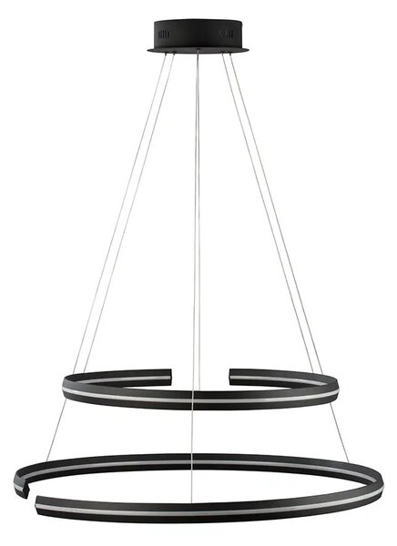 LED luster Torrente 80 čierne – Čierna