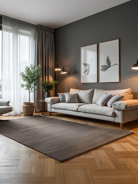 ELLE Decoration , Kusový koberec Perles 106187 Cream Anthracite z kolekcie Elle, 120x170, šedá, obývacia izba