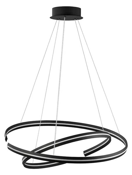 LED luster Torrente 80 čierne – Čierna