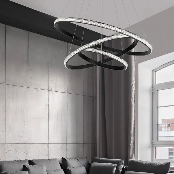 LED luster Nager 78 čierne – Čierna