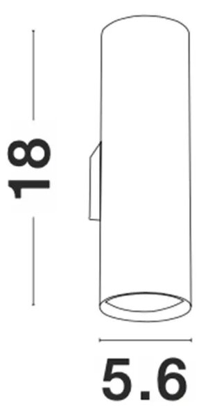 LED nástenné svietidlo Nosa 56 biele – Biela