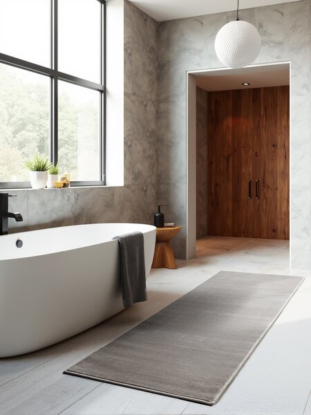 ELLE Decoration , Behúň Perles 106187 Cream Anthracite z kolekcie Elle, 80x240, šedá, obývacia izba