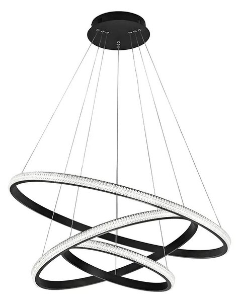 LED luster Nager 78 čierne – Čierna