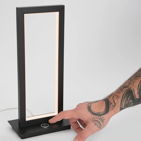 LED stolová lampa Cornice – Čierna