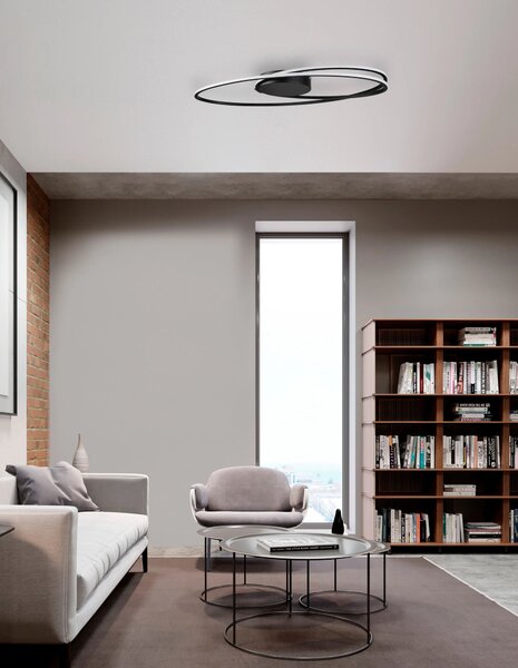 LED stropné svietidlo Viareggio 60 čierne – Čierna