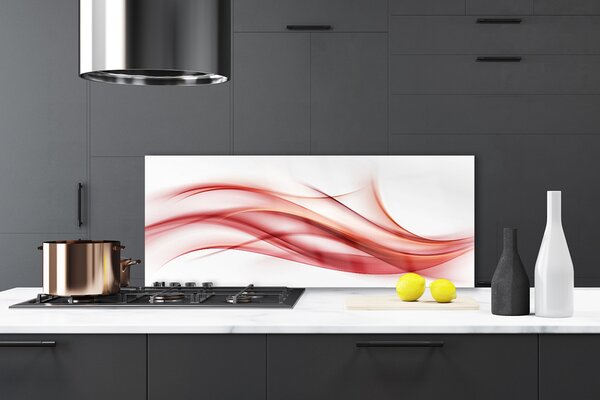 Sklenený obklad Do kuchyne Červená abstrakcia umenie 125x50 cm