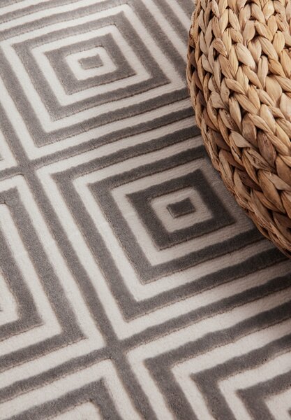 ELLE Decoration, Kusový koberec Perles 106190 Cream Grey z kolekcie Elle, 120x170, šedá, obývacia izba
