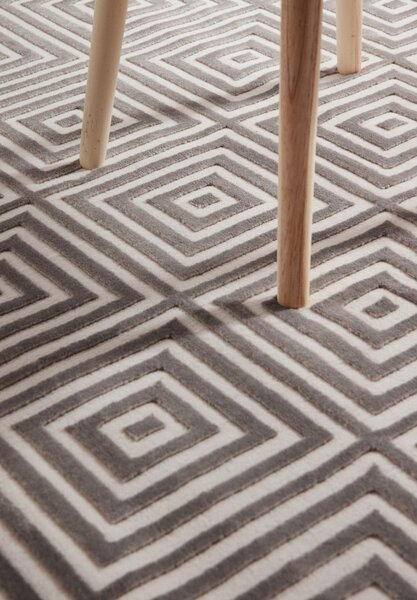 ELLE Decoration, Kusový koberec Perles 106190 Cream Grey z kolekcie Elle, 120x170, šedá, obývacia izba