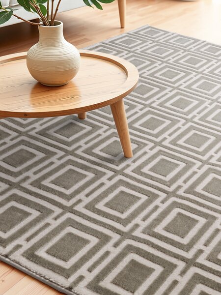 ELLE Decoration, Kusový koberec Perles 106190 Cream Grey z kolekcie Elle, 120x170, šedá, obývacia izba