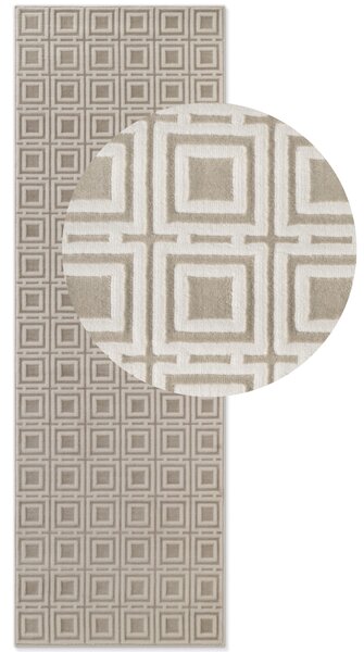 ELLE Decoration , Behúň Perles 106191 Cream z kolekcie Elle, 80x240, béžová, obývacia izba