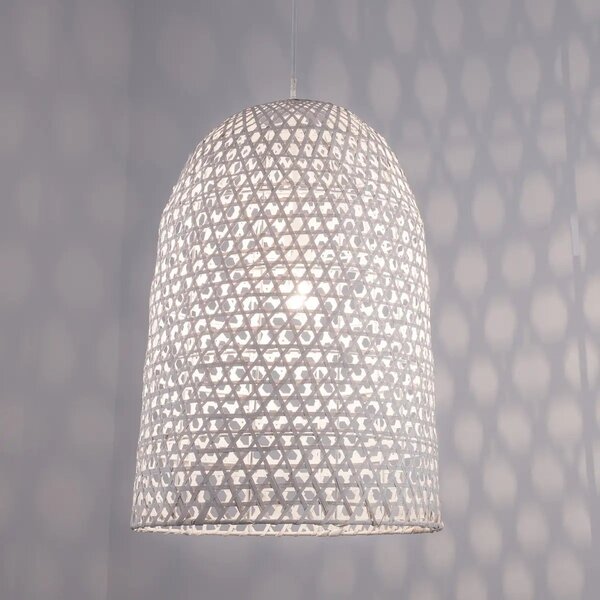 Drevený luster Aurora 40.5 biele – Biela