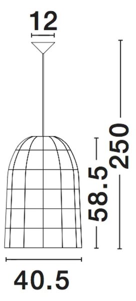 Drevený luster Aurora 40.5 biele – Biela