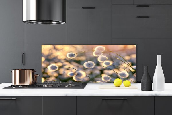 Sklenený obklad Do kuchyne Kvety rastlina príroda 125x50 cm