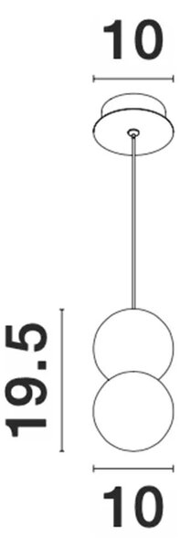 Moderný luster Zero 10 biele – Biela