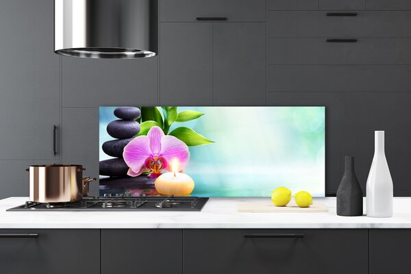 Sklenený obklad Do kuchyne Bambus kamene zen umenie 125x50 cm