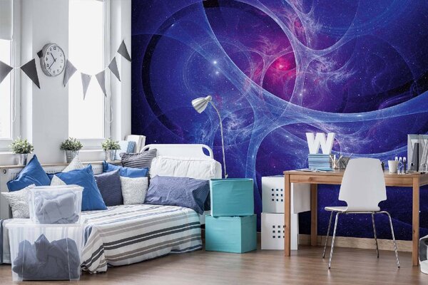 DIMEX | Vliesové fototapety na stenu Systém synapsie MS-5-2293 | 375 x 250 cm | modrá, fialová, čierna, ružová