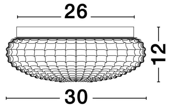 Dizajnové stropné svietidlo Clam 30 chróm – Sivá