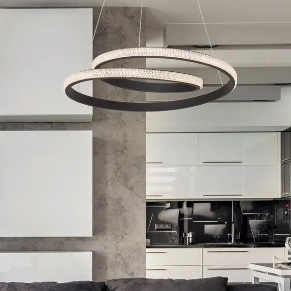LED luster Grania 55 čierne – Čierna