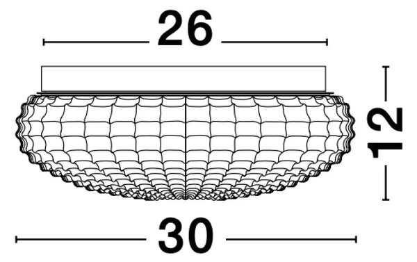 Dizajnové stropné svietidlo Clam 30 biele – Biela