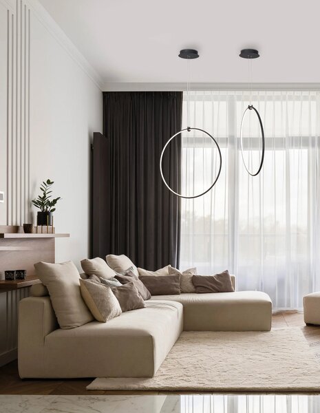LED luster Ring – Čierna