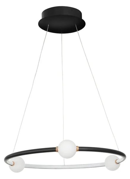LED luster Celia 64 čierne s diaľkovým ovládaním – Čierna