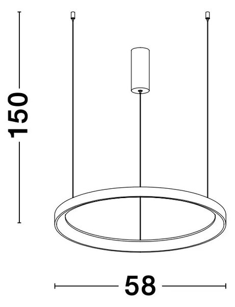 LED luster Pertino 58 3000K biele – Biela
