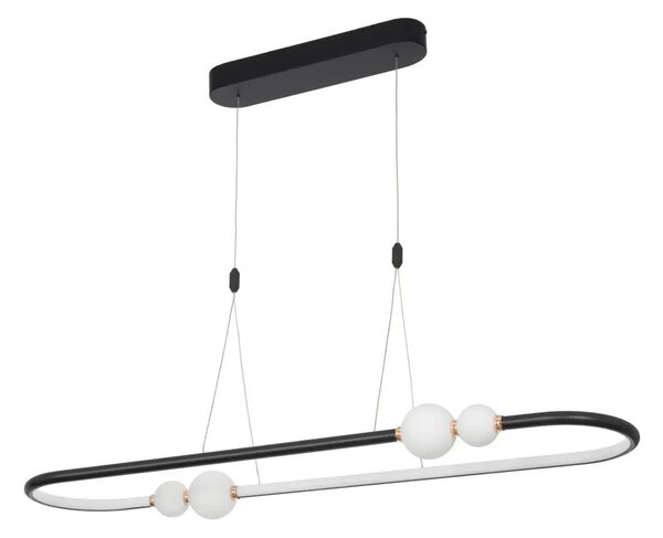 LED luster Celia 100 čierne s diaľkovým ovládaním – Čierna