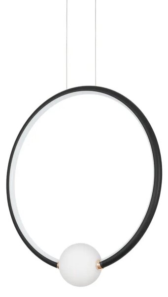 LED luster Celia 43 čierne s diaľkovým ovládaním – Čierna