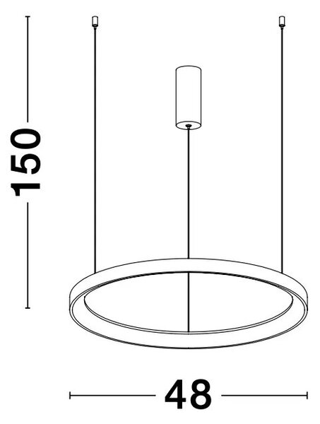 LED luster Pertino 48 3000K biele – Biela
