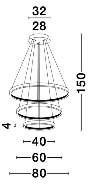 LED luster Preston 180 zlaté – Zlatá