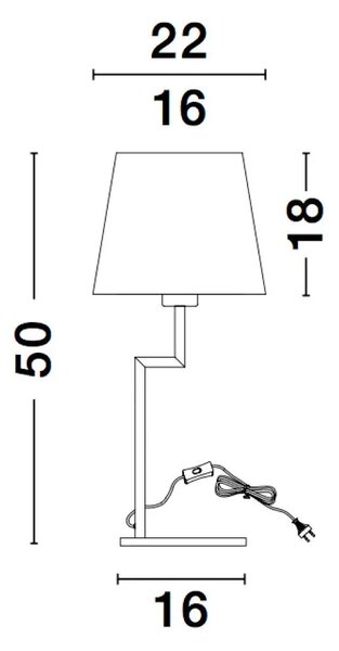 Dizajnová stolová lampa Flex – Matná čierna