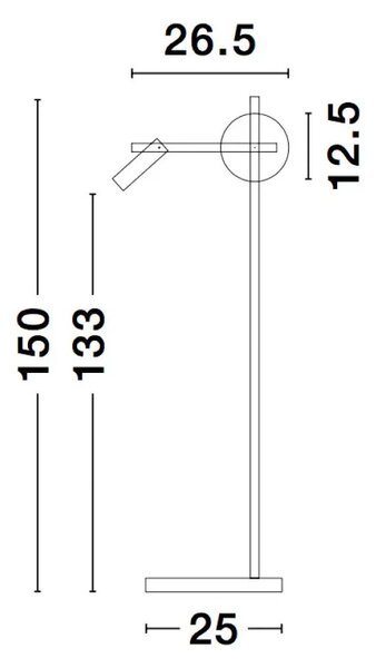 Moderná stojaca lampa Joline – Čierna