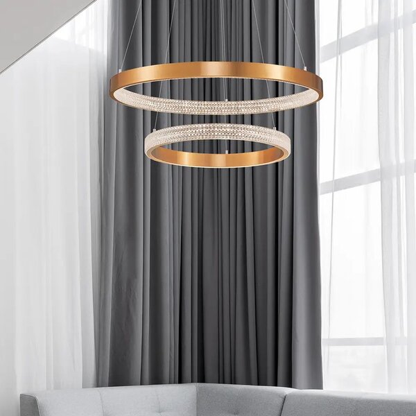 LED luster Preston 2 60 zlaté – Zlatá