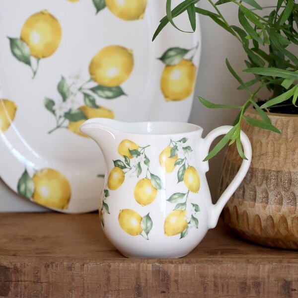 Porcelánová misa s citrónmi Maison Limone Blossom - Ø 24*7 cm / 1400 ml - Chic Antique