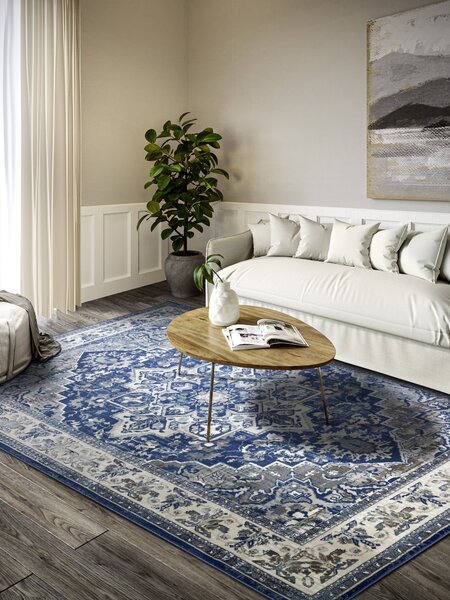 Villeroy & Boch Kusový koberec 106123 Blue, Cream, 120x170, modrá, obývacia izba