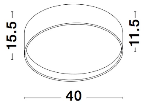 LED stropné svietidlo Fano 40 biele – Biela