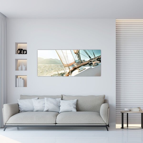 Obraz - Loď (120x50 cm)