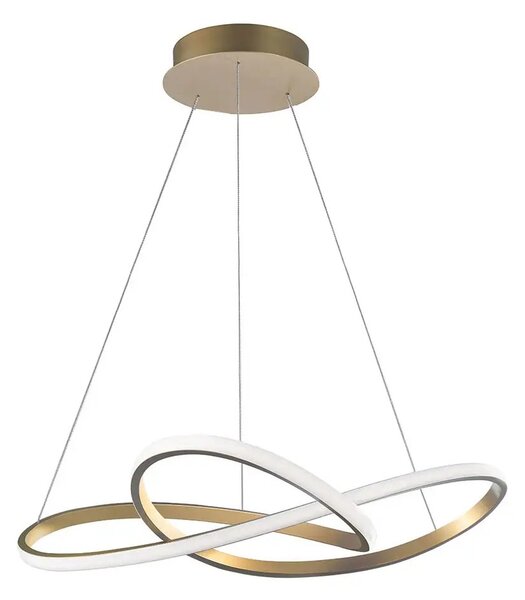 LED luster Fusion 72 zlaté – Zlatá