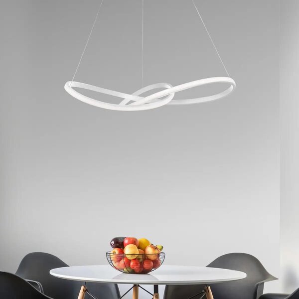 LED luster Fusion 72 biele – Biela