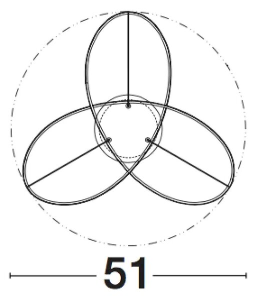 LED stropné svietidlo Fusion 51 zlaté – Zlatá