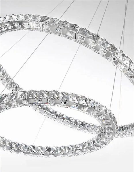 Krištáľový luster Quentin 70 Číra – Sivá