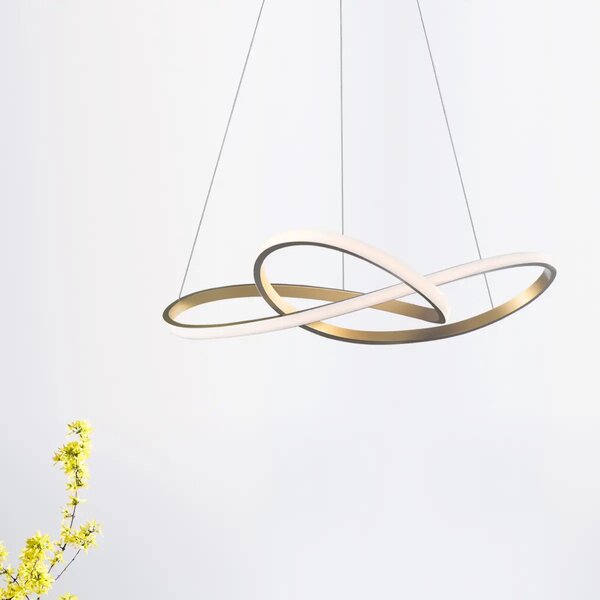 LED luster Fusion 72 zlaté – Zlatá