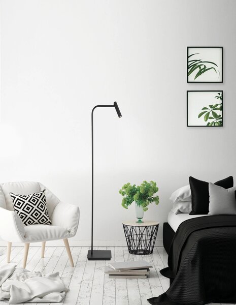 Moderná stojaca lampa Sicily – Čierna