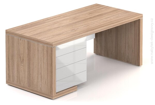 Manažérsky stôl SOLID, so zásuvkami 180cm (Manažérsky stôl SOLID, dĺžky 180cm, šírka 85cm so zásuvkami L strana)