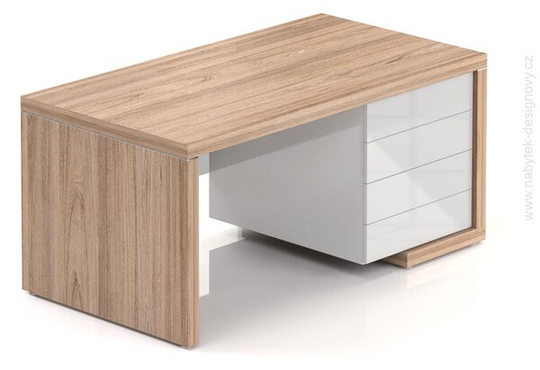 Manažérsky stôl SOLID, so zásuvkami 160cm (Manažérsky stôl SOLID, dĺžky 160cm, šírka 85cm so zásuvkami P strana)