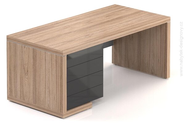 Manažérsky stôl SOLID, so zásuvkami 180cm (Manažérsky stôl SOLID, dĺžky 180cm, šírka 85cm so zásuvkami L strana)