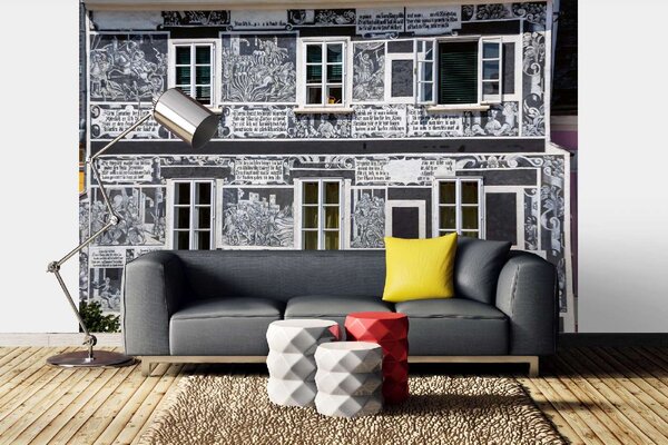 DIMEX | Vliesové fototapety na stenu Rakúsky dvor MS-5-0819 | 375 x 250 cm | biela, čierna, šedá