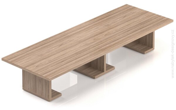 Manažérsky konferenčný stôl SOLID 400cm, s nohami v tvare L (Manažérsky konferenčný stôl SOLID 400cm, s nohami v tvare L, šírka 140cm)