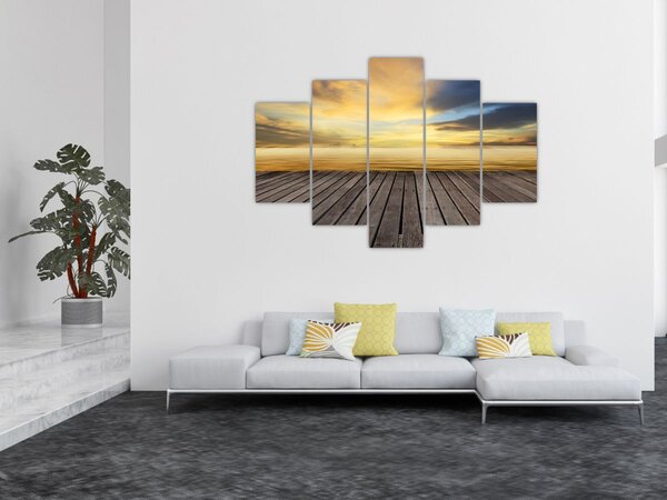 Obraz - Mólo s výhľadom (150x105 cm)