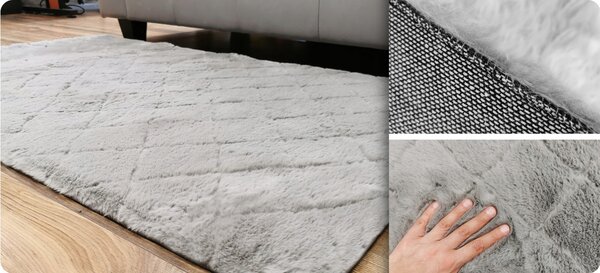 Dekorstudio Kožušinový koberec OSLO TX design - Sivý Rozmer koberca: 80x140cm